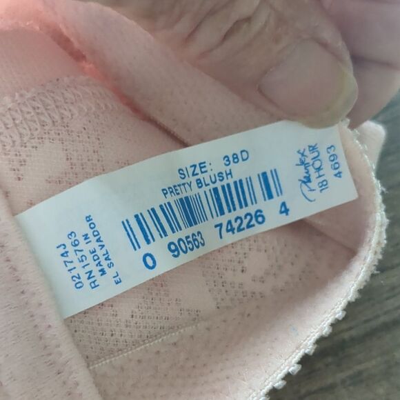 Playtex 4693 18 Hour Comfort Gel Strap Rose Bra Pink 38D - Picture 5 of 9